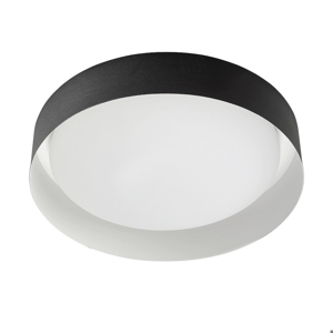 Plafoniera a led 33cm moderna led 17w 3000k nero bianco crew 2 linea light