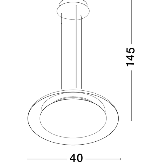 Lampadario bianco 40cm per cucina led dimmerabile 2700k 4000k