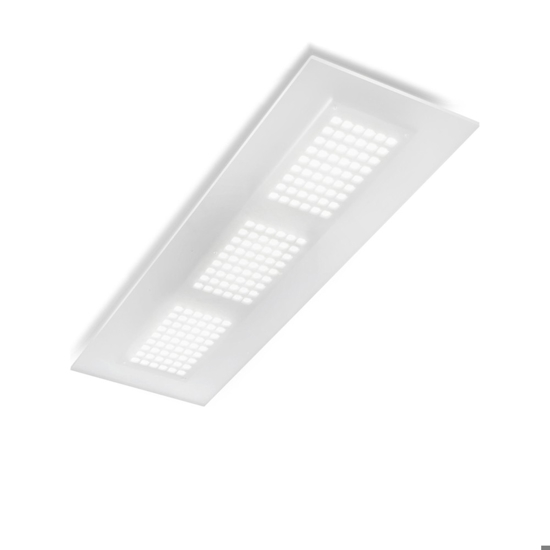 Plafoniera rettangolare led 35w 3000k bianca linea light dublight