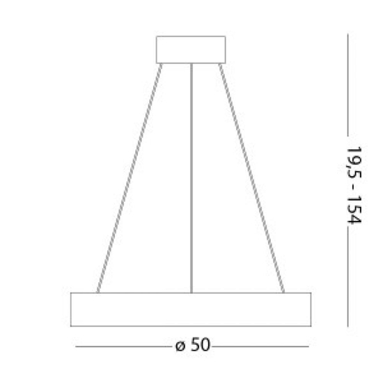 Oracle sp d50 ideal lux lampadario particolare rotondo nero led 3000k 28w