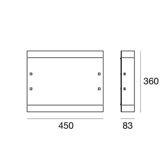 Plafoniera led 45cm 30w 3000k vetro curvo moderna per cucina linea light mille