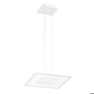 Lampadario quadrato bianco led 3000k aruba p linea light moderno