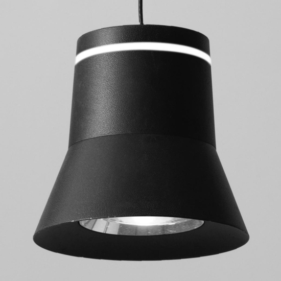 Vivida cloche lampadario nero da comodino camera da letto led 6w 3000k