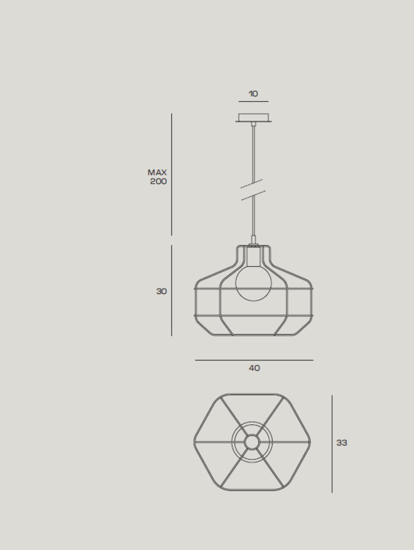 Lampada nera a sospensione design moderno miloox wire