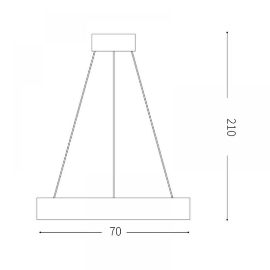 Oracle sp d70 ideal lux lampadario design particolare bianco led 35w 3000k