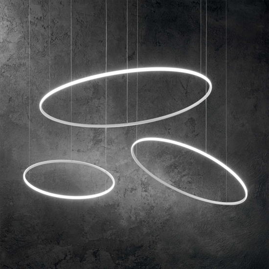 Ideal lux hulahoop sp d081 lampadario tondo led 41w 3000k