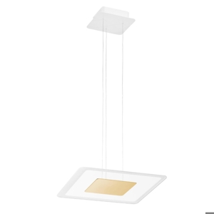 Aruba linea light lampadario per salotto vetro e metallo oro led 3000k