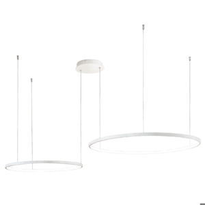 Lampadario moderno doppio anello bianco led 66w cct dimmerabile soel ondaluce