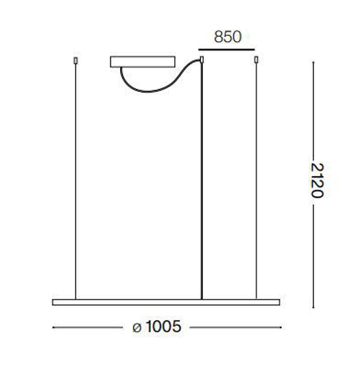 Hulahoop sp d100 ideal lux lampadario a sospensione led 46w 3000k