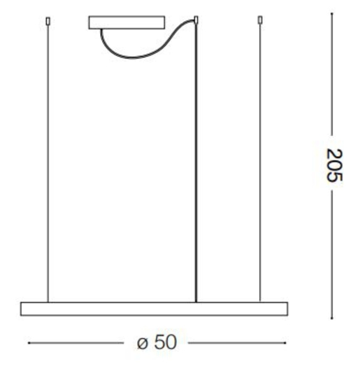 Ideal lux oracle slim sp d050 round bianco lampadario moderno led 30w 3000k