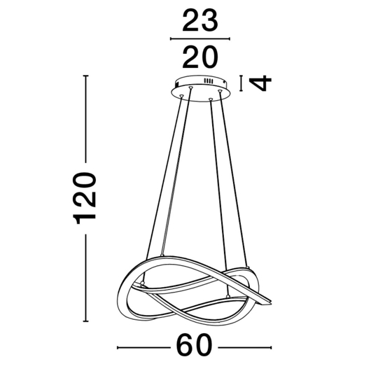 Lampadario camera da letto moderna led 3000k