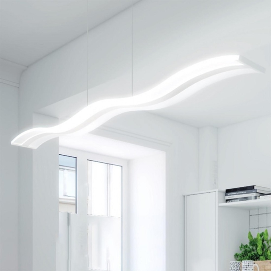 Toplight double wave lampadario particolare moderno led 3000k bianco