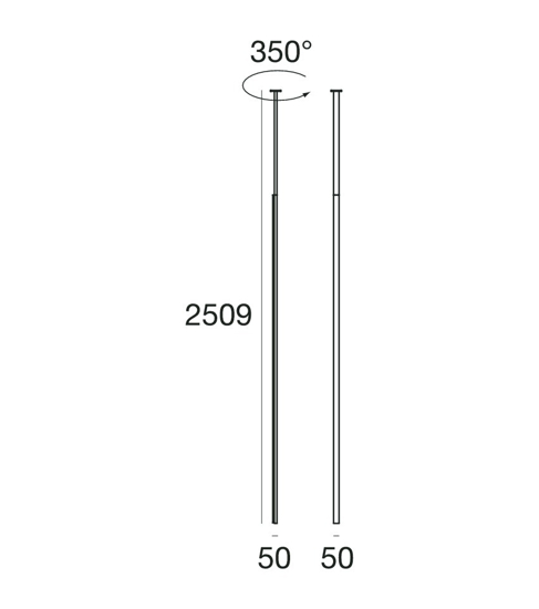 Xilema stilnovo lampadario design moderno alluminio led 25w 3000k