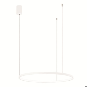 Lampadario moderno cerchio bianco led 28w cct dimmerabile ondaluce soel