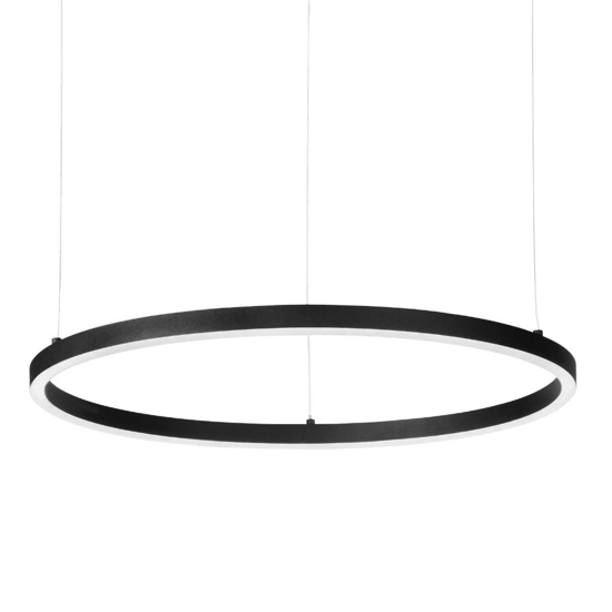 Lampadario nero ideal lux oracle oracle slim sp d070 round 4000k