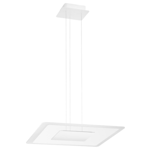 Linea light aruba lampadario moderno squadrato metallo bianco led 3000k