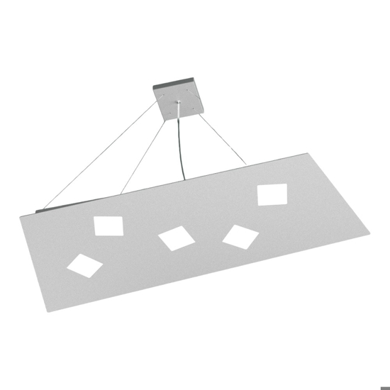 Lampadario moderno per ufficio grigio top light note