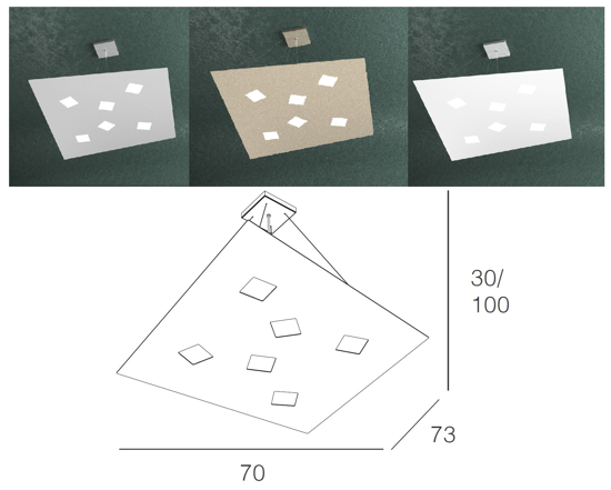 Toplight note grigio lampadario moderno per soggiorno