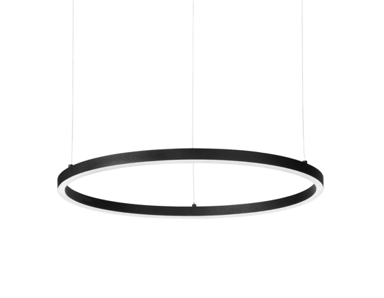 Oracle slim sp d070 round ideal lux led 3000k dimmerabile lampadario nero