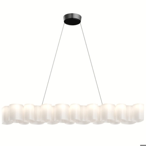 Honey stilnovo lampadario moderno led per soggiorno bianco 35w 2700k