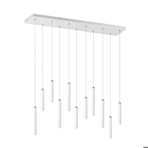 Lampadario per tavolo soggiorno moderno cilindri bianco led 3000k dimmerabile