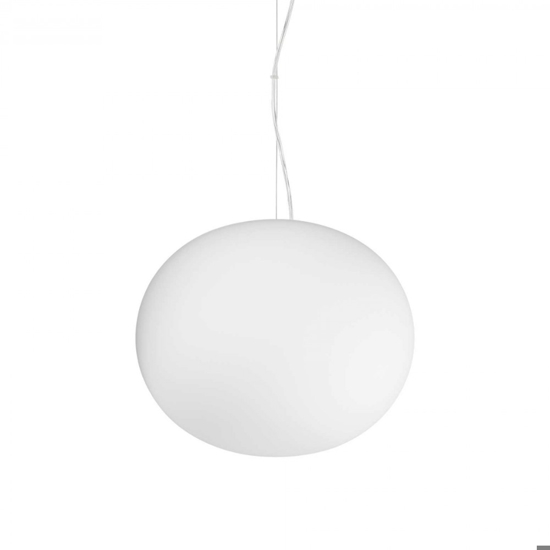 Cotton sp1 d30 ideal lux lampadario particolare moderno vetro bianco