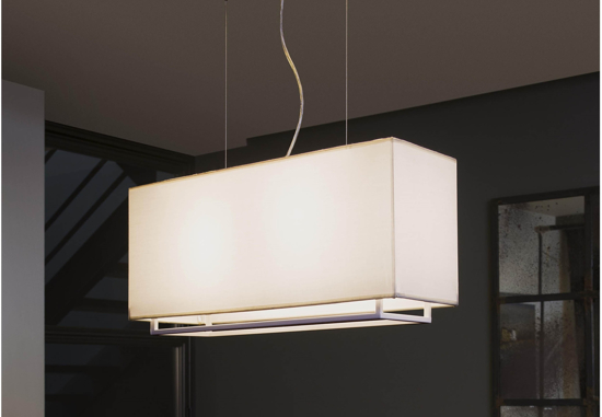 Lampadario particolare moderno in tessuto beige e27 led