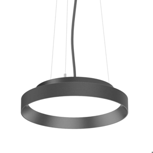 Fly ideal lux lampadario design moderno tondo nero led 18w 3000k