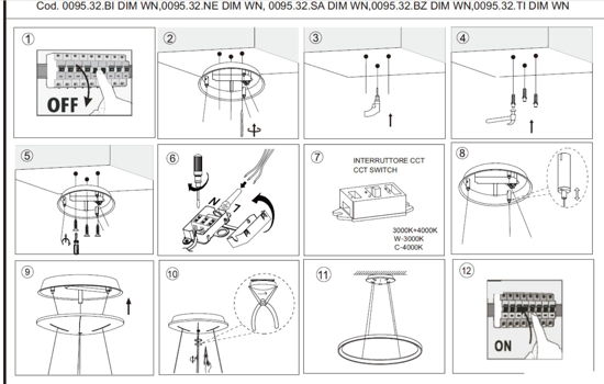 Lampadario vivida lifering-o bronzo per soggiorno led 80w 3000k 4000k dimmerabile