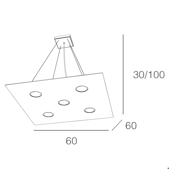 Top light area lampadario per soggiorno moderno quadrato