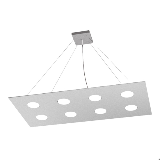 Lampadario design grigio per soggiorno moderno top light area