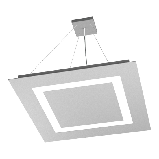 Lampadario moderno grigio led 80w top light carpet per ufficio