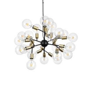 Ideal lux spark lampadario grande design nero sp24