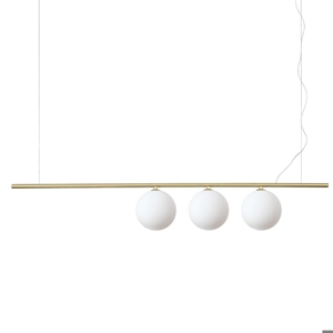 Ideal lux perline sp3 lampadario design per soggiorno oro ottone