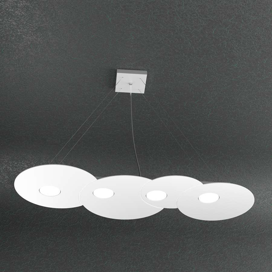 Lampadario design moderno bianco per soggiorno toplight cloud