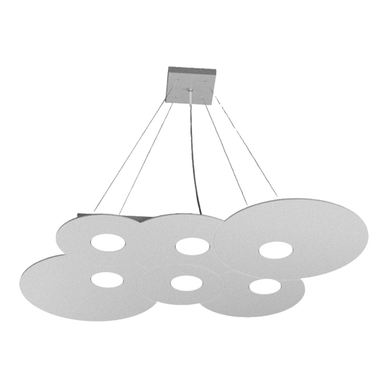 Lampadario moderno grigio per soggiorno top light cloud