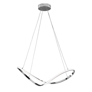 Lampadario design per camera da letto moderna cromo led 45w 4500k