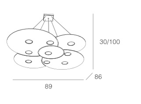 Lampadario moderno nuvola bianco per soggiorno