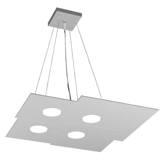 Lampadario moderno grigio design per ufficio toplight plate