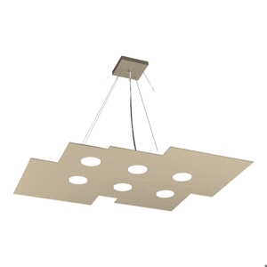 Toplight plate lampadario soggiorno moderno sabbia