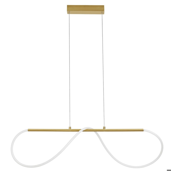 Lampadario oro design moderno da soggiorno tubo led 29w 3000k