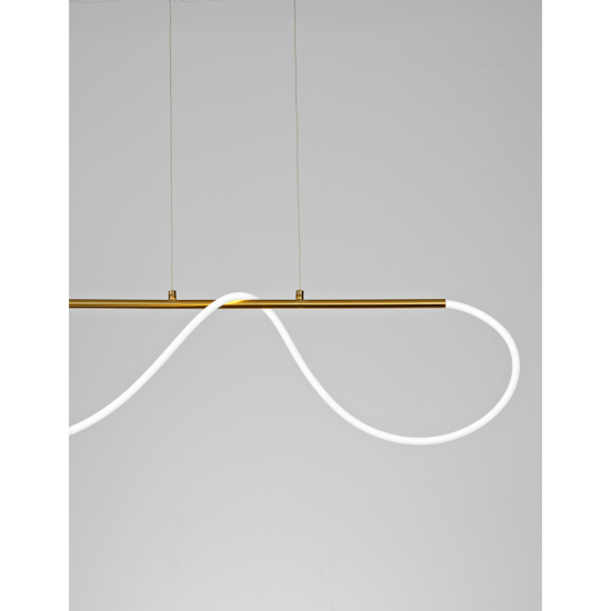 Lampadario oro design moderno da soggiorno tubo led 29w 3000k