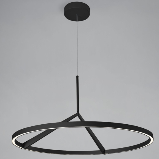 Lampadario nero moderno led 51 dimmerabile 3000k 4000k vivida meridiana