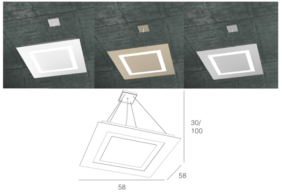 Toplight carpet lampadario led 80w moderno per soggiorno