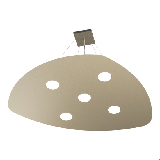 Lampadari moderni 5 led toplight shape metallo sabbia