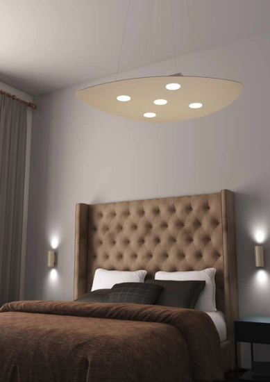 Lampadari moderni 5 led toplight shape metallo sabbia