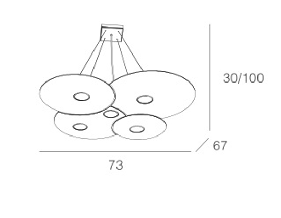 Top light cloud lampadario moderno bianco 5 luci gx53 led per soggiorno