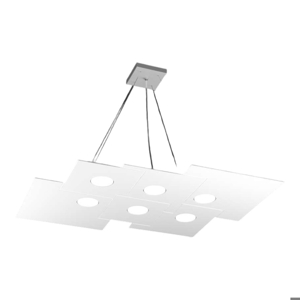 Lampadario particolare moderno led per soggiorno bianco top light plate