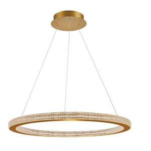 Lampadario lusso moderno anello oro led dimmerabile 80w 3000k