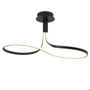 Lampadario led 40w 2800k marrone ossido per soggiorno moderno